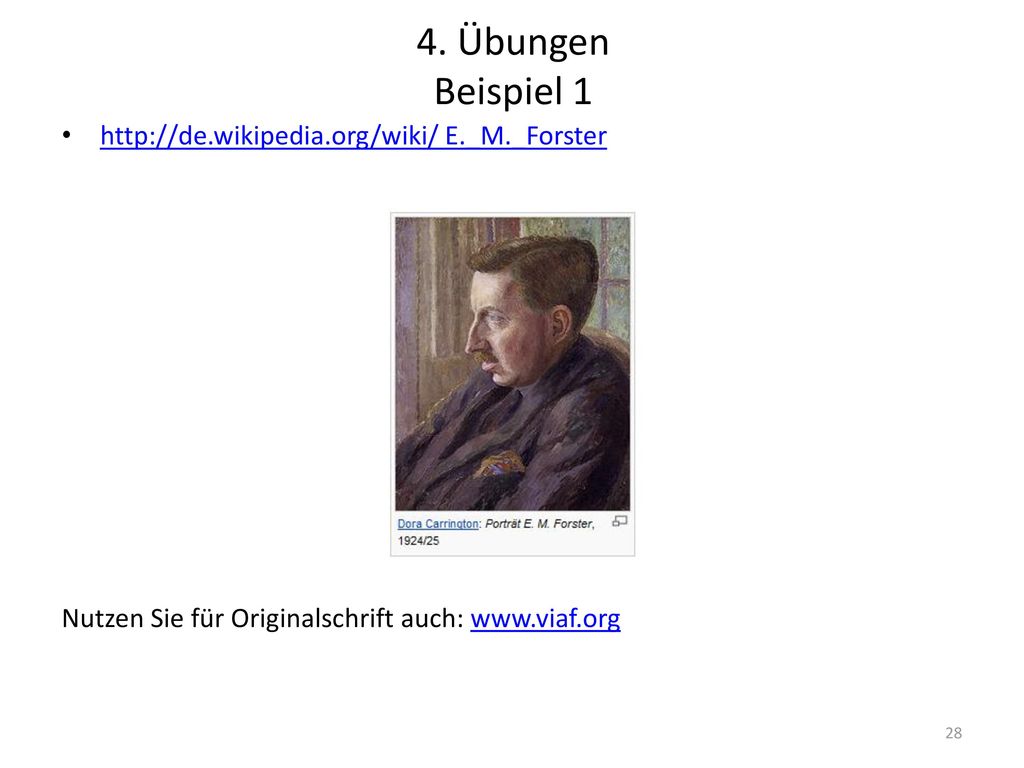4. Übungen Beispiel 1   E._M._Forster