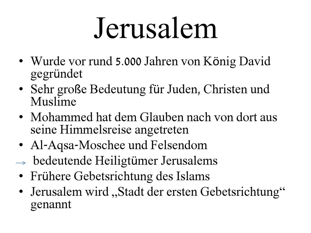 Jerusalem Wurde vor rund Jahren von König David gegründet