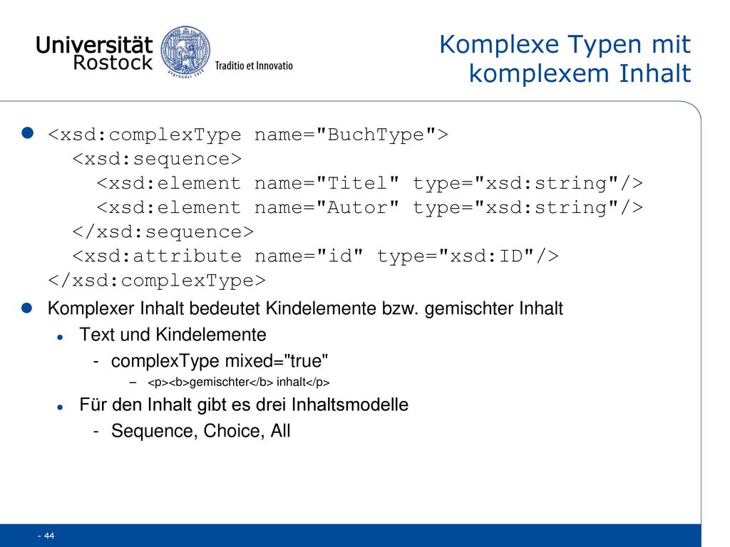 Komplexe Typen mit komplexem Inhalt