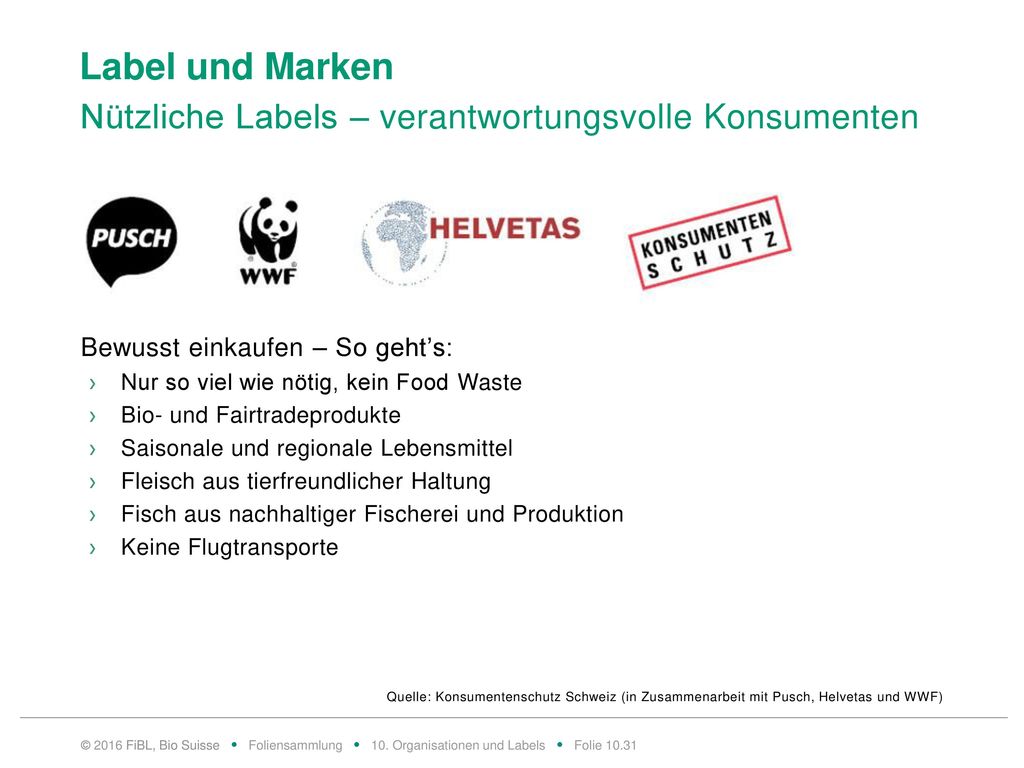 Label und Marken Nützliche Labels – Was braucht es sonst noch