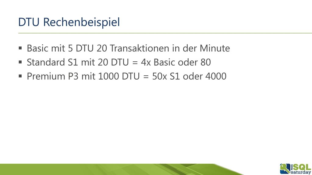 DTU Rechenbeispiel Basic mit 5 DTU 20 Transaktionen in der Minute