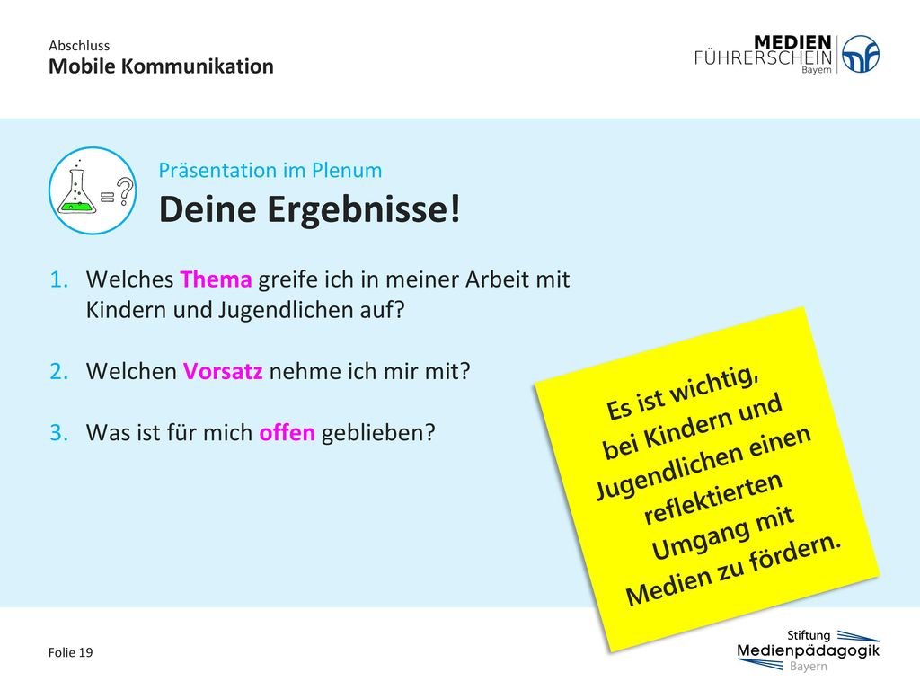 Deine Ergebnisse! Welches Thema greife ich in meiner Arbeit mit