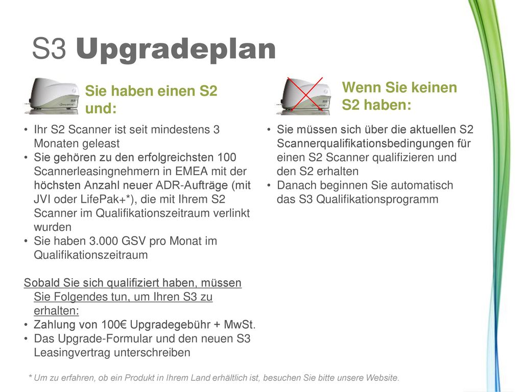 S3 Upgradeplan Wenn Sie keinen Sie haben einen S2 und: S2 haben: