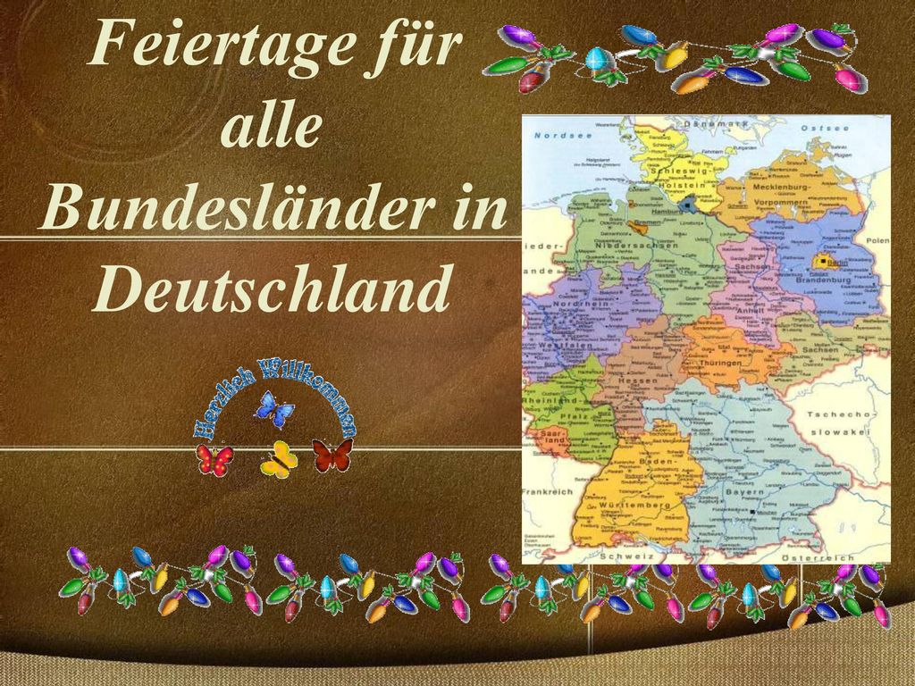 Feiertage für alle Bundesländer in Deutschland