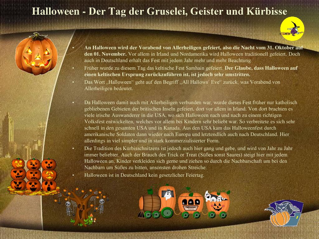 Halloween - Der Tag der Gruselei, Geister und Kürbisse