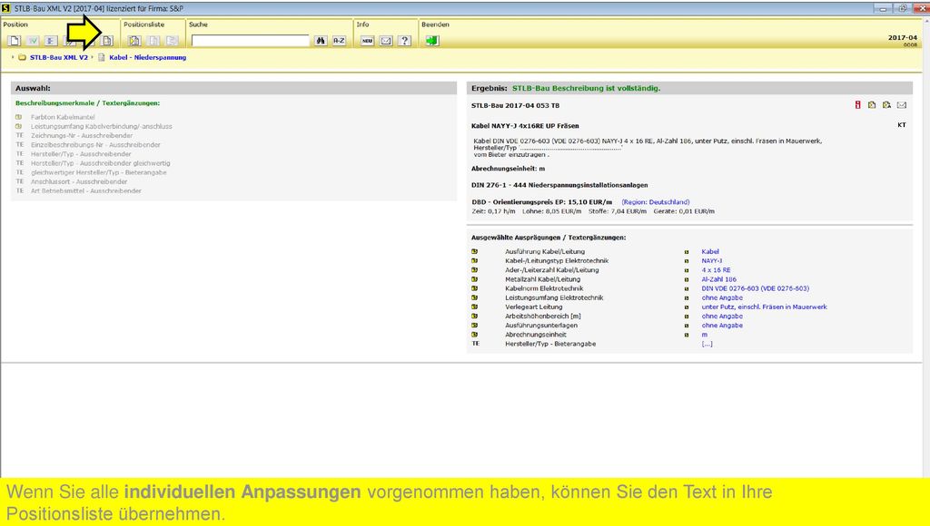 Wenn Sie alle individuellen Anpassungen vorgenommen haben, können Sie den Text in Ihre
