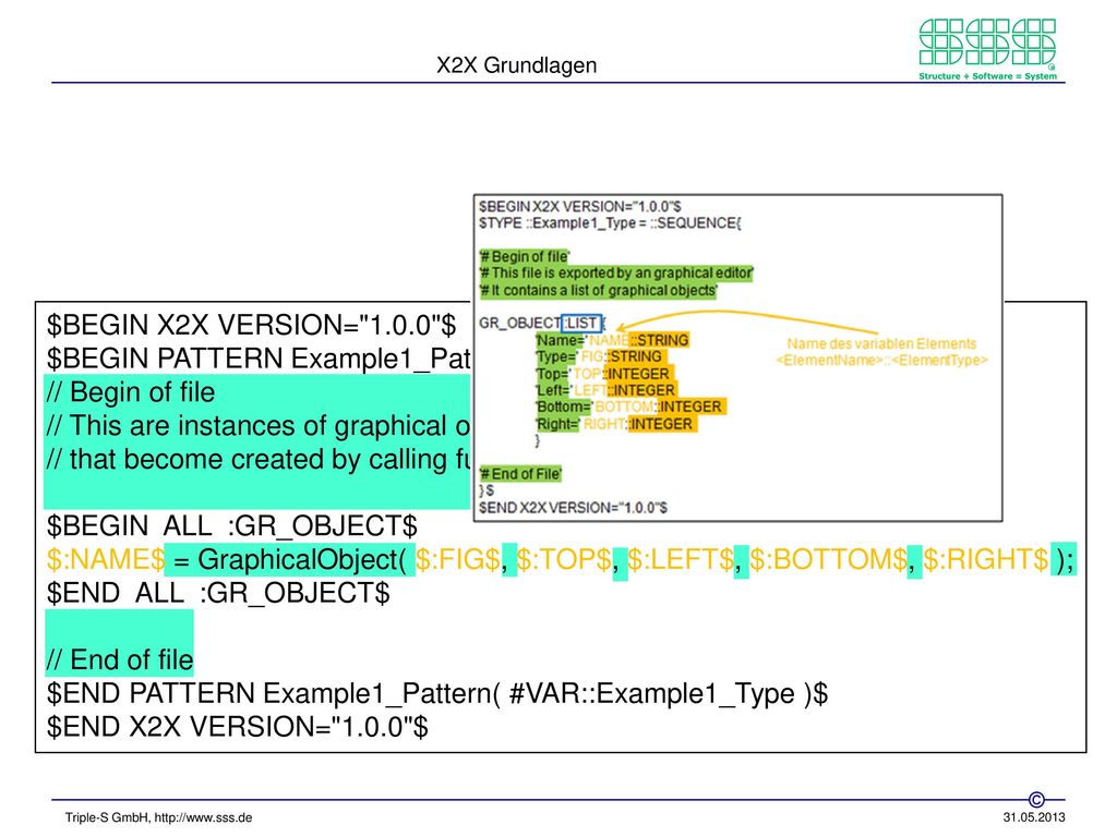 $BEGIN PATTERN Example1_Pattern( #VAR::Example1_Type )$