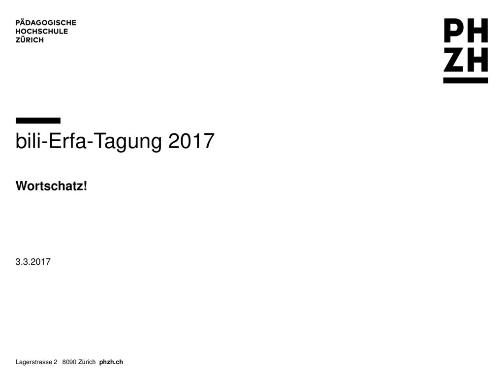 bili-Erfa-Tagung 2017 Wortschatz!