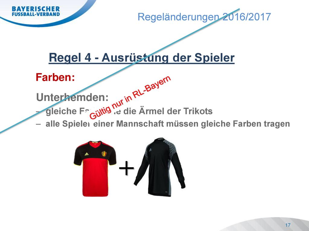 + Farben: Unterhemden: gleiche Farbe wie die Ärmel der Trikots