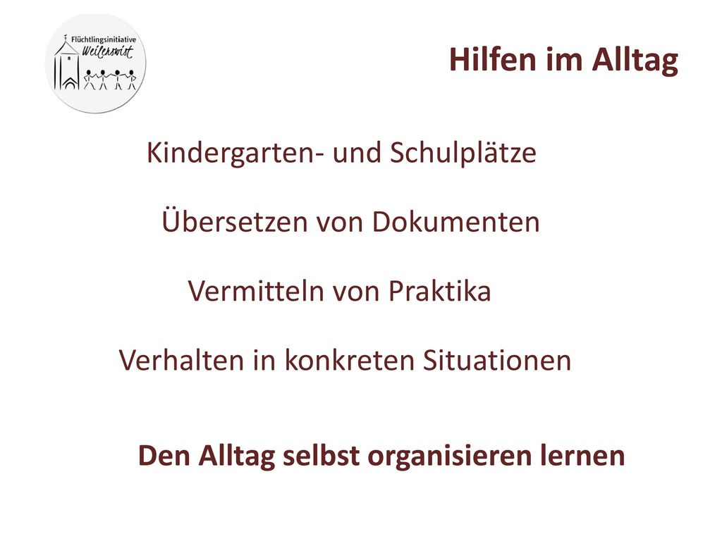 Den Alltag selbst organisieren lernen