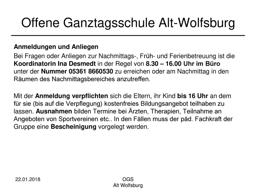 Offene Ganztagsschule Alt-Wolfsburg