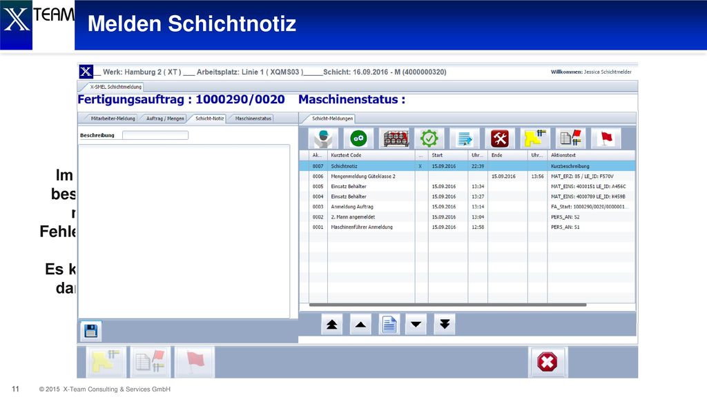 Mit „Speichern und der Bestätigung wird die Notiz an SAP übergeben.