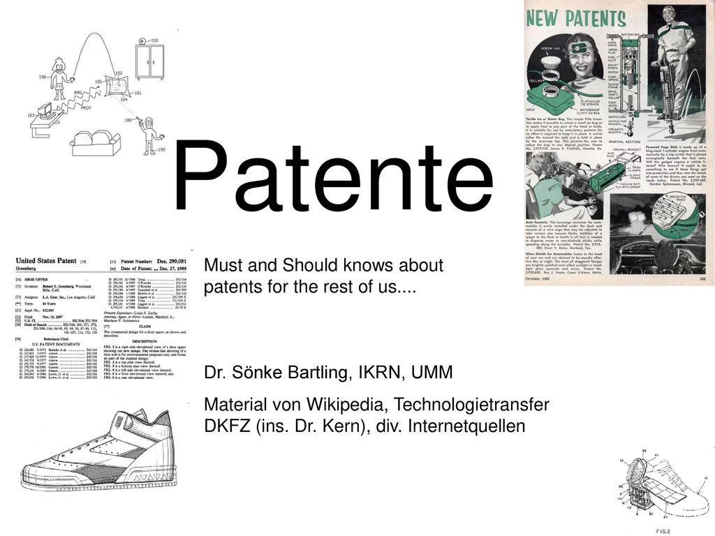 Patente Must and Should knows about patents for the rest of us....