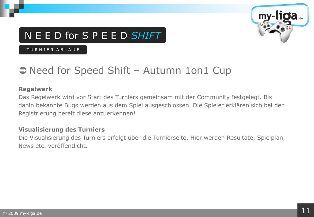  Need for Speed Shift – Autumn 1on1 Cup