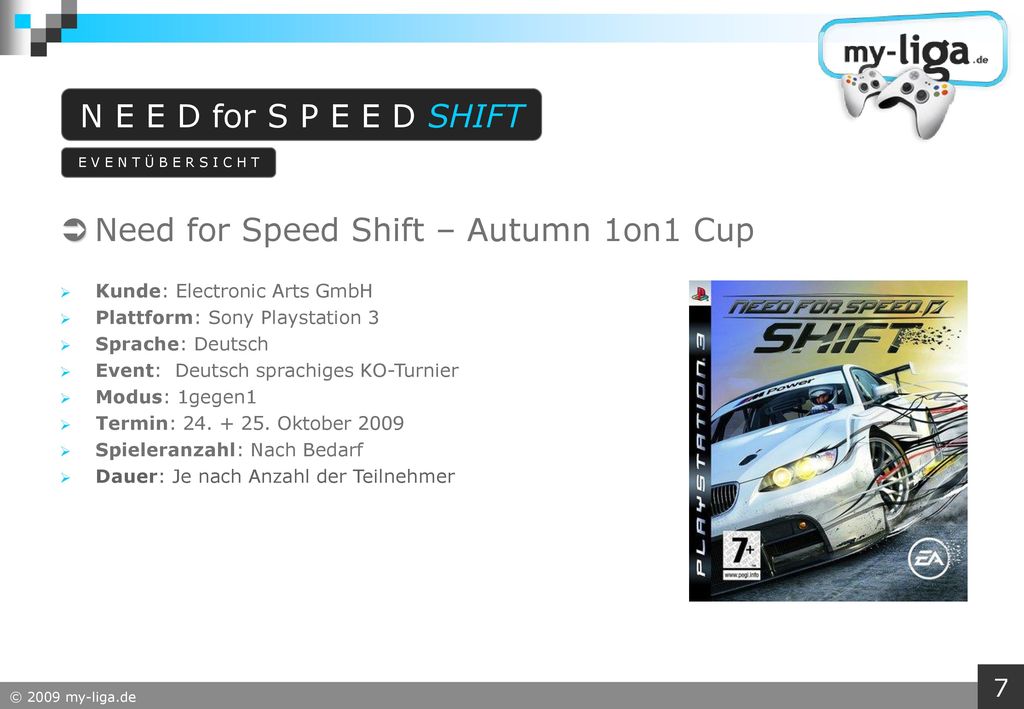  Need for Speed Shift – Autumn 1on1 Cup