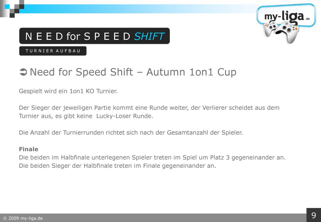  Need for Speed Shift – Autumn 1on1 Cup