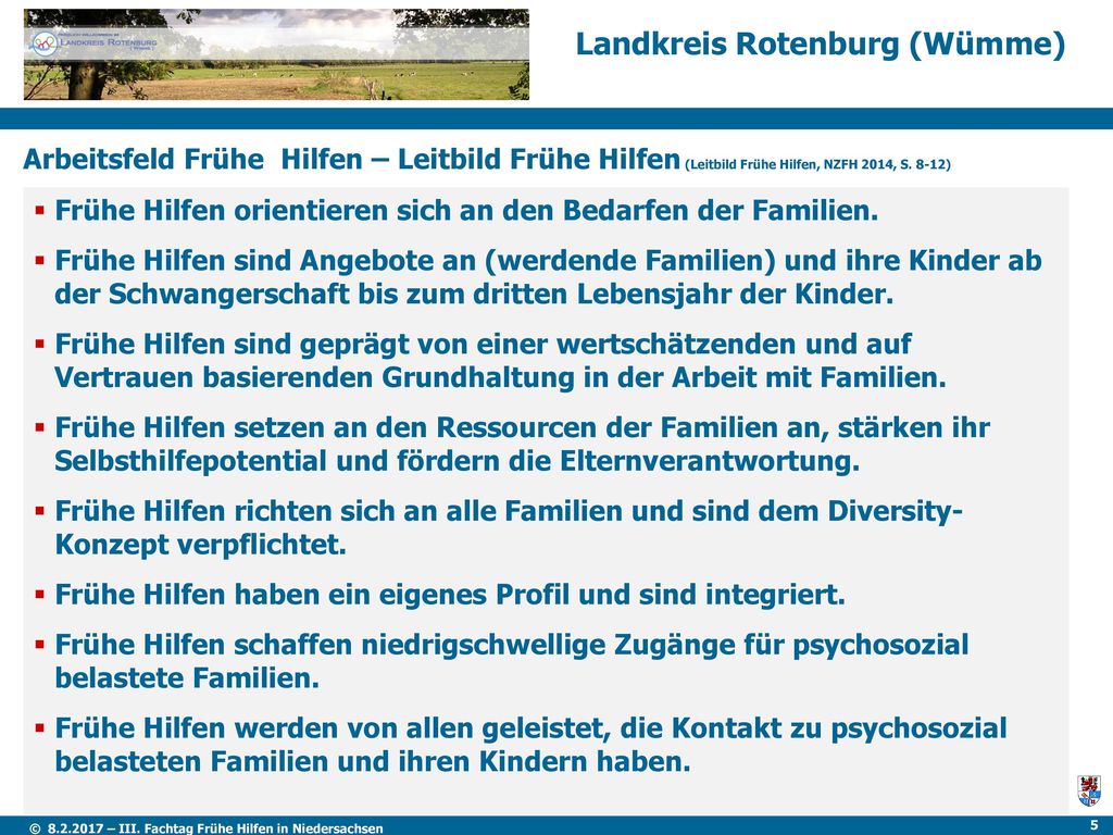 Arbeitsfeld Frühe Hilfen – Leitbild Frühe Hilfen (Leitbild Frühe Hilfen, NZFH 2014, S. 8-12)