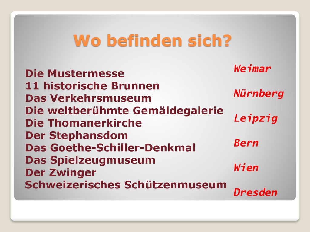 Wo befinden sich Weimar Die Mustermesse 11 historische Brunnen