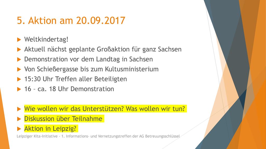 5. Aktion am Weltkindertag!