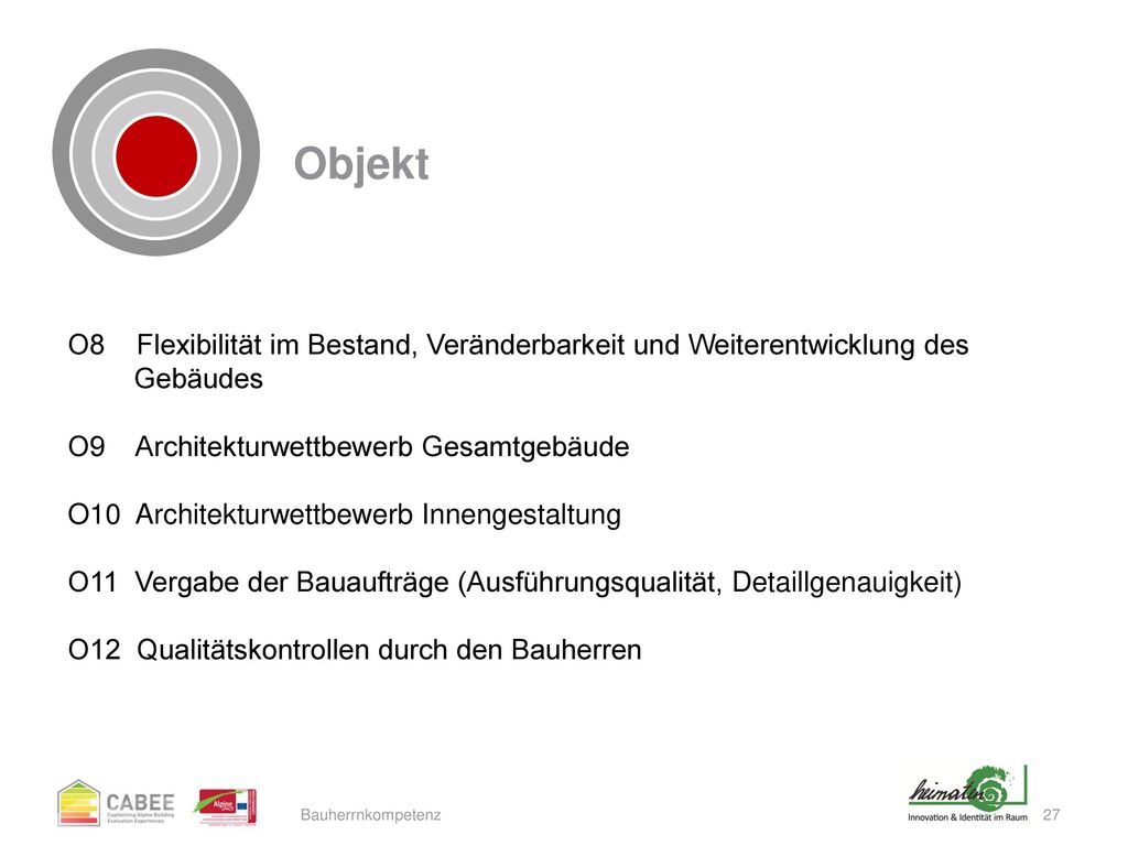 Objekt O8 Flexibilität im Bestand, Veränderbarkeit und Weiterentwicklung des Gebäudes. O9 Architekturwettbewerb Gesamtgebäude.