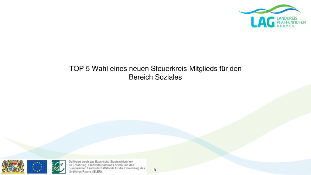 TOP 5 Wahl eines neuen Steuerkreis-Mitglieds für den Bereich Soziales