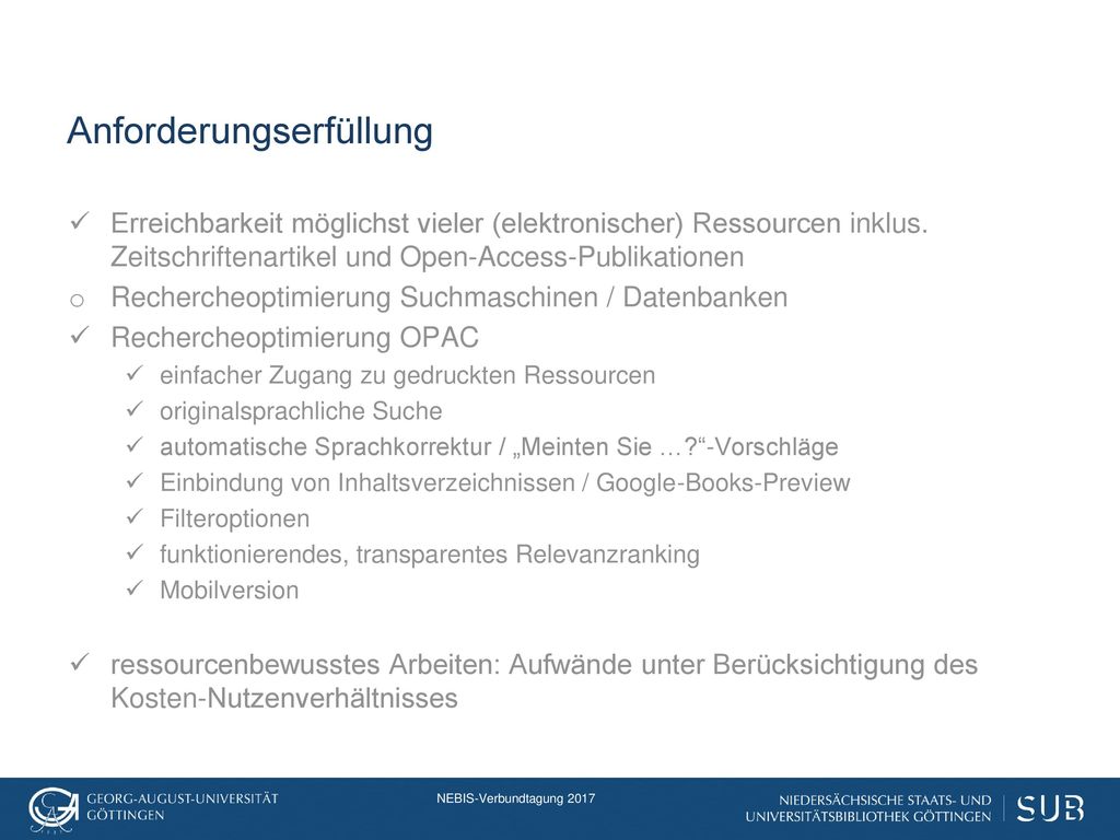 4. Handlungsempfehlung NEBIS-Verbundtagung 2017