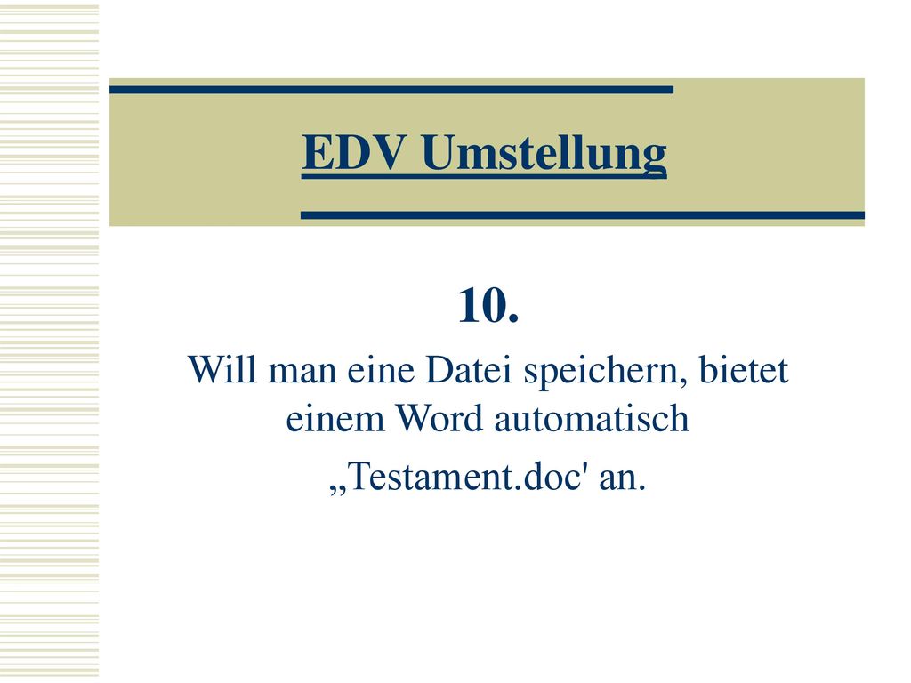 Will man eine Datei speichern, bietet einem Word automatisch