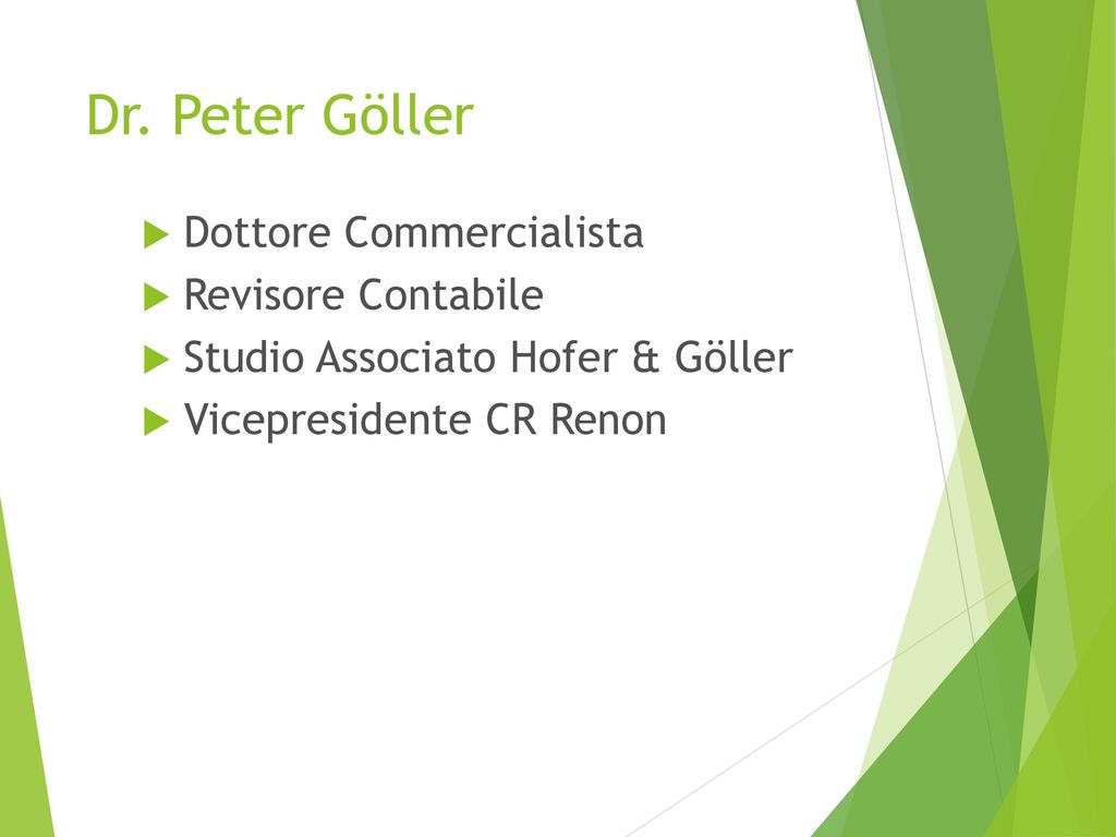 Dr. Peter Göller Dottore Commercialista Revisore Contabile