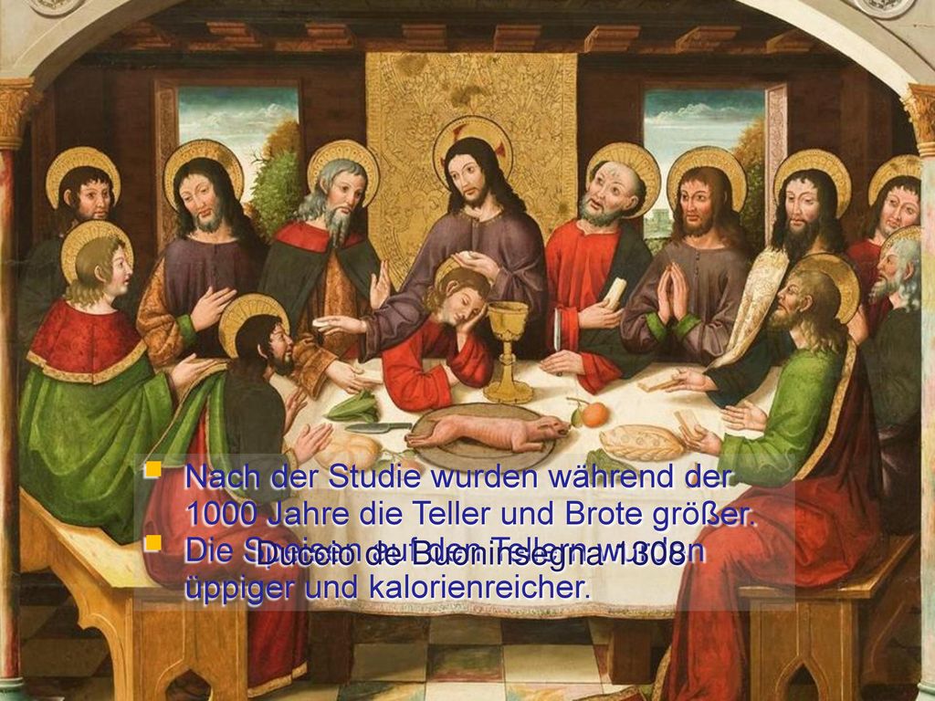 Nach der Studie wurden während der 1000 Jahre die Teller und Brote größer.