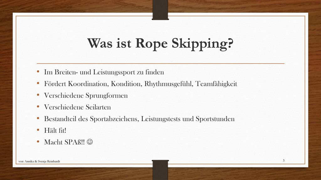 Was ist Rope Skipping Im Breiten- und Leistungssport zu finden