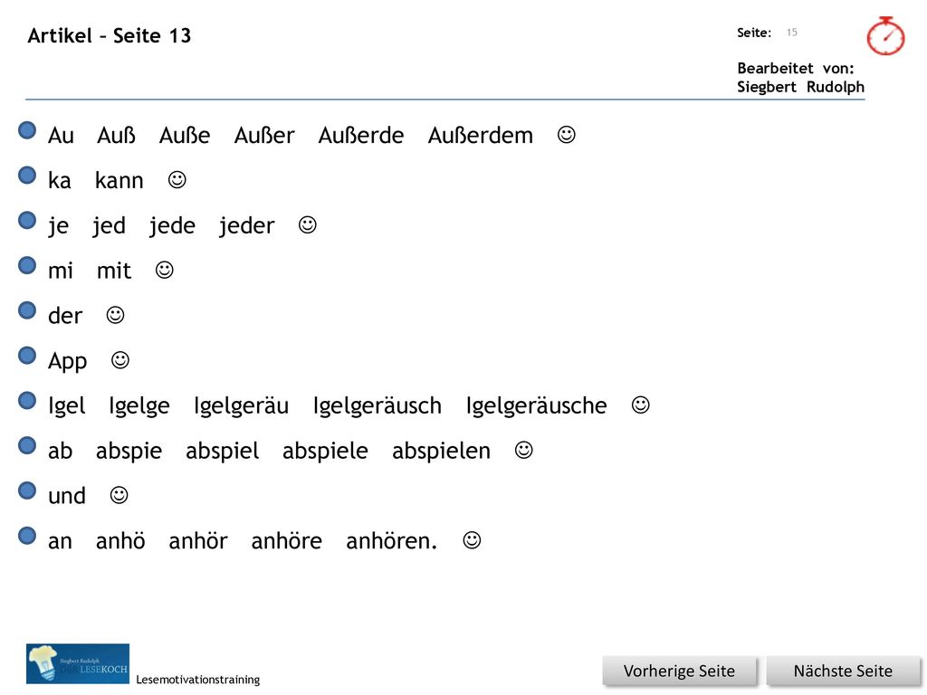 Au Auß Auße Außer Außerde Außerdem J ka kann J je jed jede jeder J mi