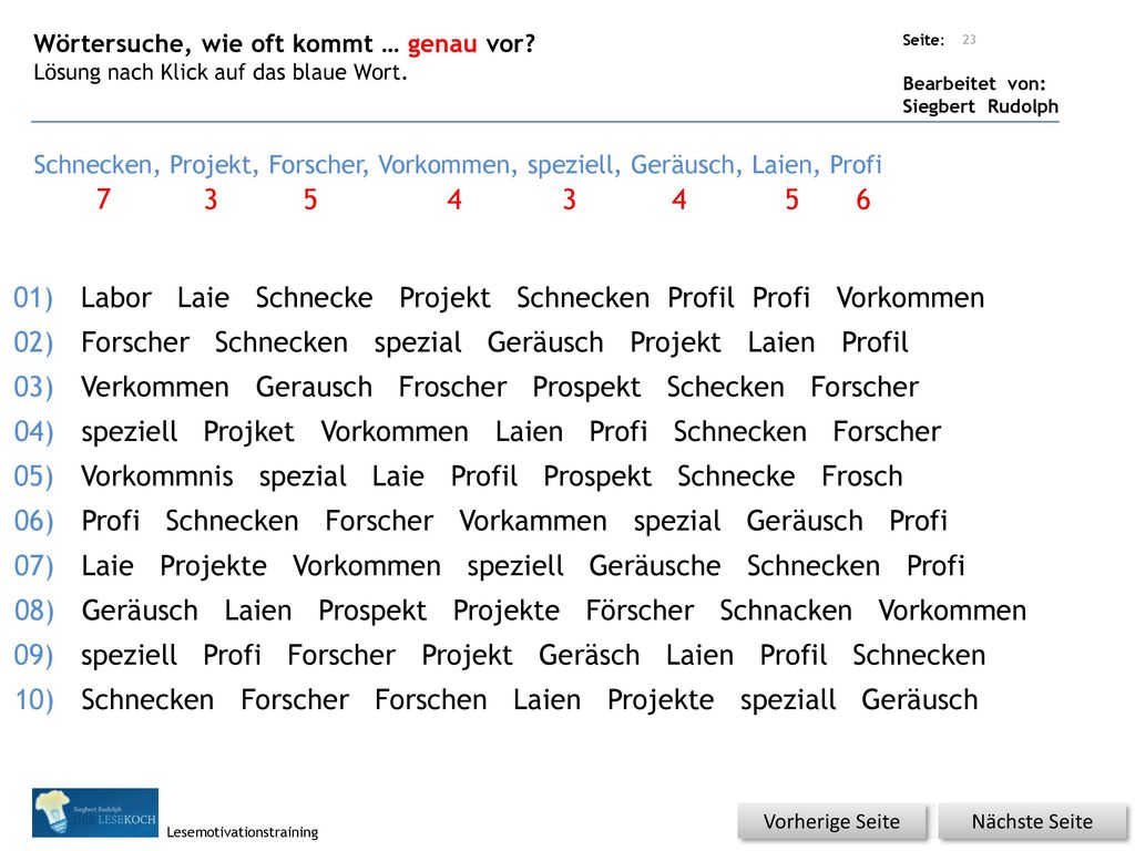 Labor Laie Schnecke Projekt Schnecken Profil Profi Vorkommen