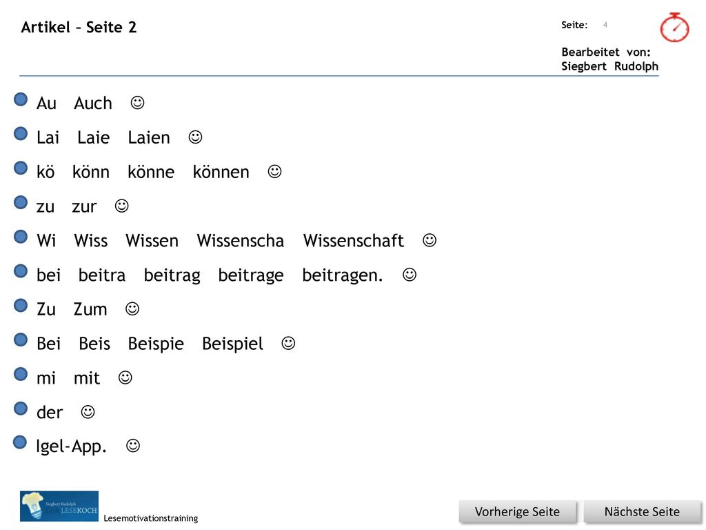 Au Auch J Lai Laie Laien J kö könn könne kön­nen J zu zur J Wi Wiss