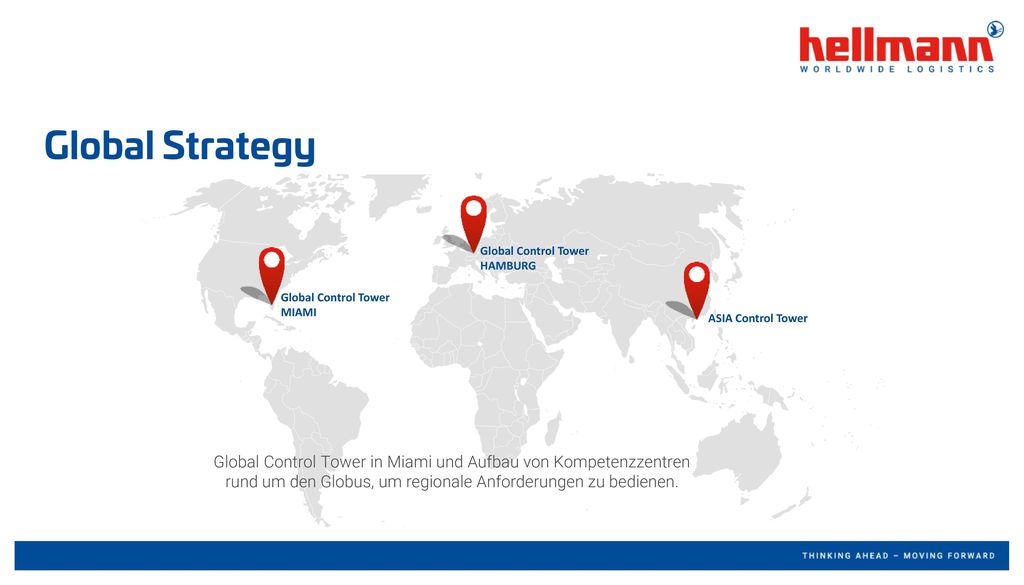 Global Strategy Global Control Tower. HAMBURG. Global Control Tower. MIAMI. ASIA Control Tower.