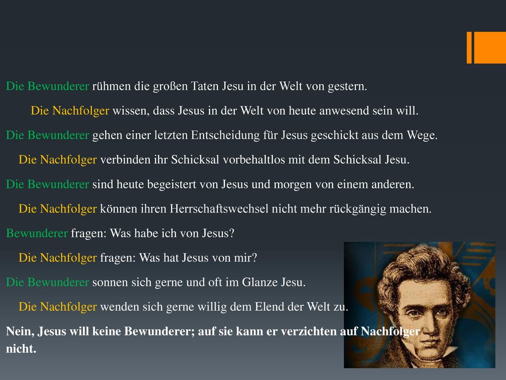 Die Bewunderer rühmen die großen Taten Jesu in der Welt von gestern.