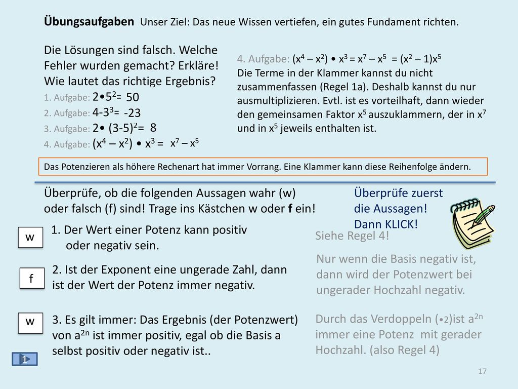 ( ) ( ) ( ) Welche Werte darf die Basis a haben (Fortsetzung)