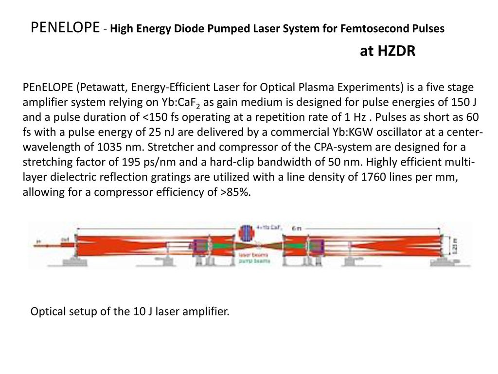 PENELOPE - High Energy Diode Pumped Laser System for Femtosecond Pulses