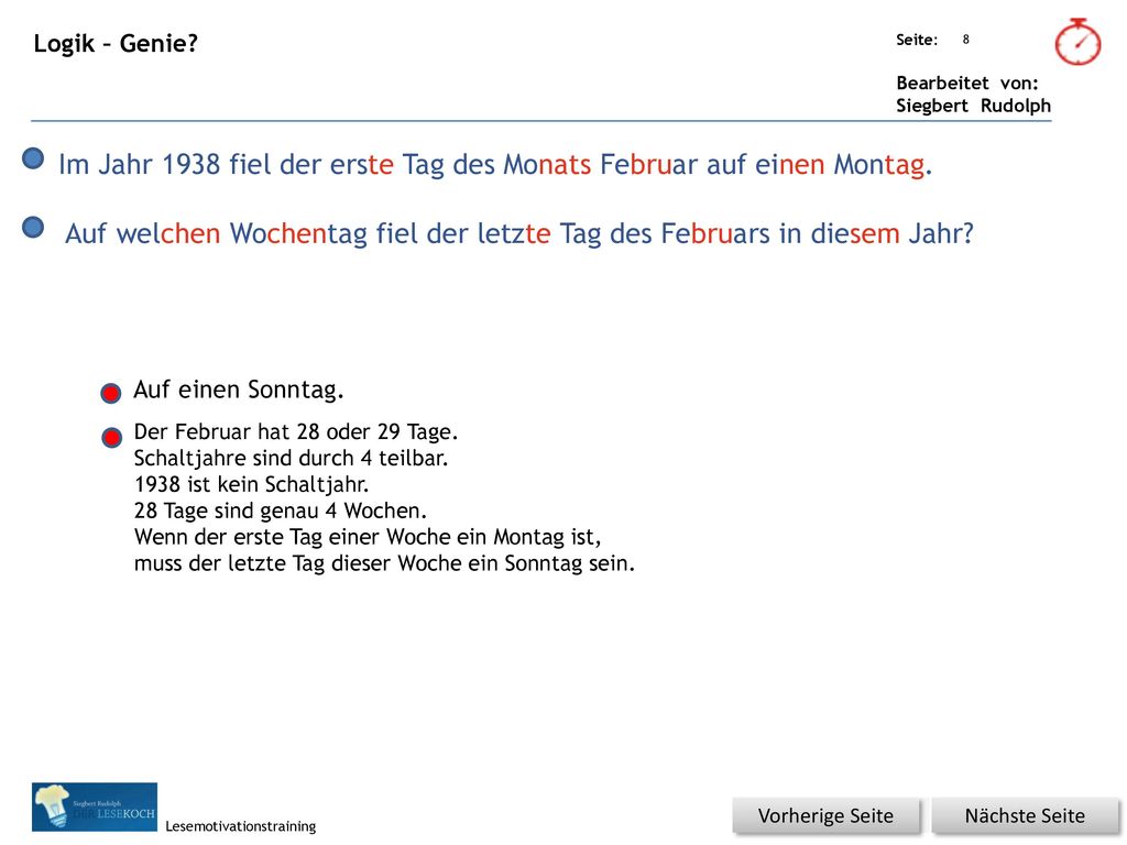 Im Jahr 1938 fiel der erste Tag des Monats Februar auf einen Montag.