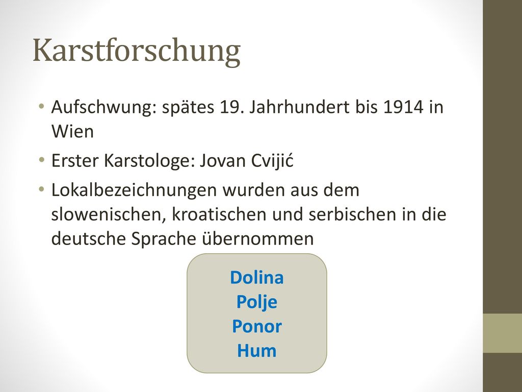 Karstforschung Aufschwung: spätes 19. Jahrhundert bis 1914 in Wien