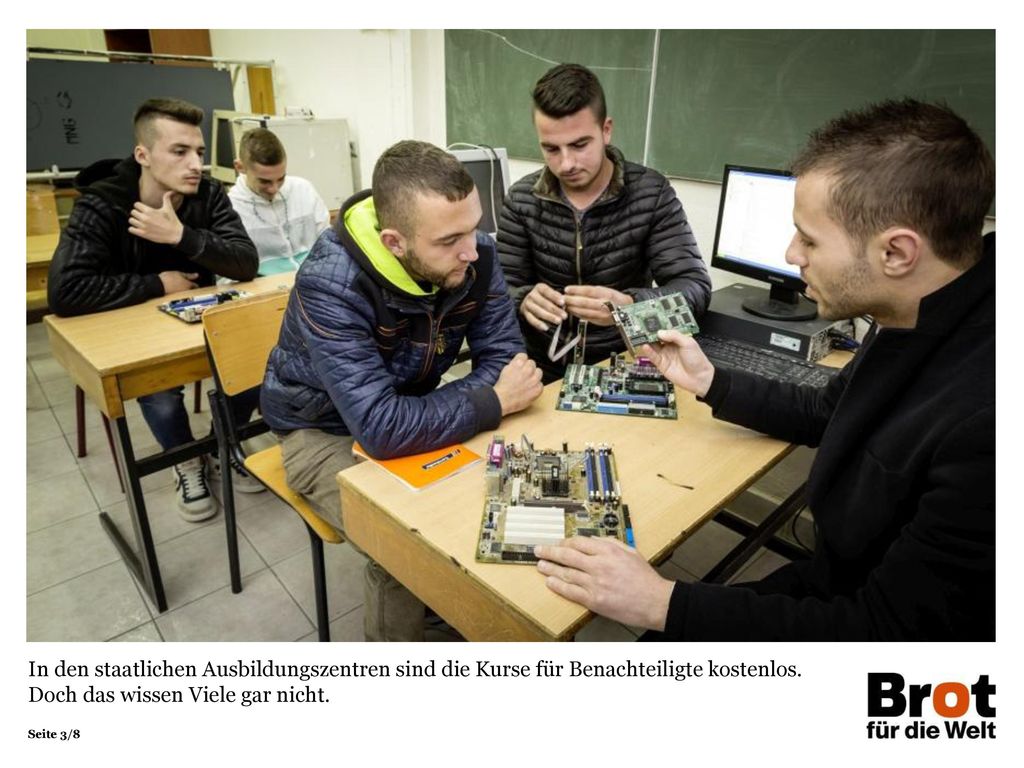 In den staatlichen Ausbildungszentren sind die Kurse für Benachteiligte kostenlos.
