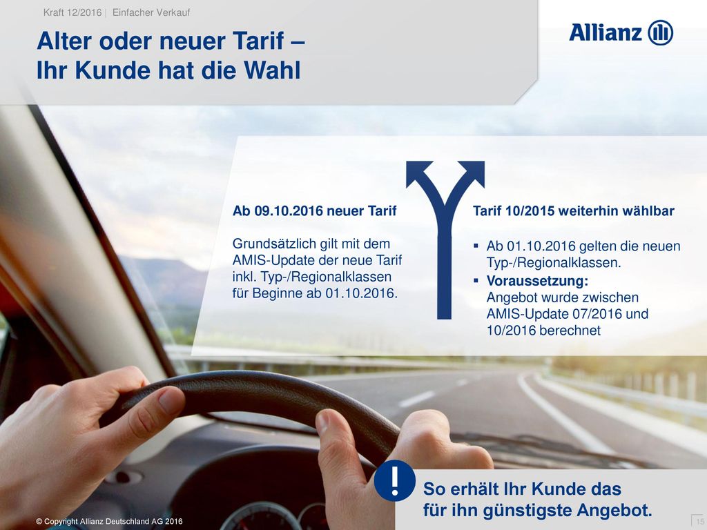 Ihr Kunde hat die Wahl Kraft 12/2016 | Einfacher Verkauf. Ab neuer Tarif.