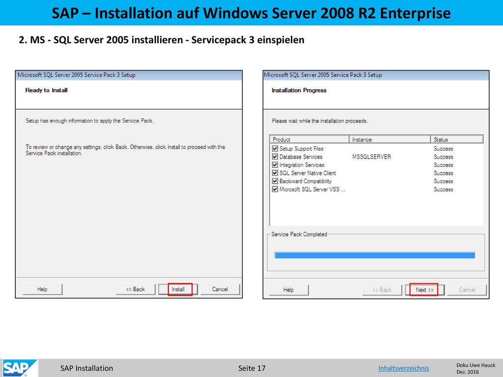 SAP – Installation auf Windows Server 2008 R2 Enterprise