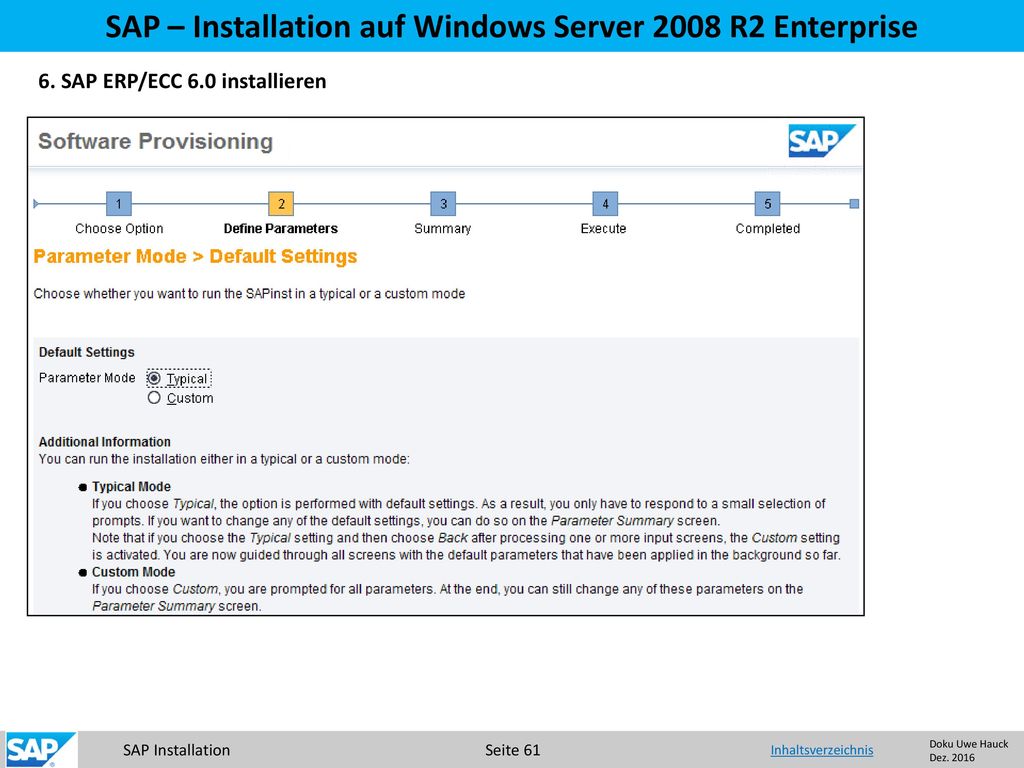 SAP – Installation auf Windows Server 2008 R2 Enterprise