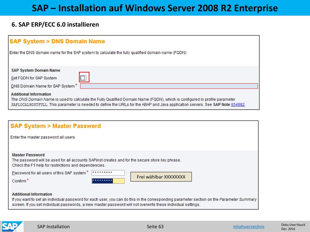 SAP – Installation auf Windows Server 2008 R2 Enterprise