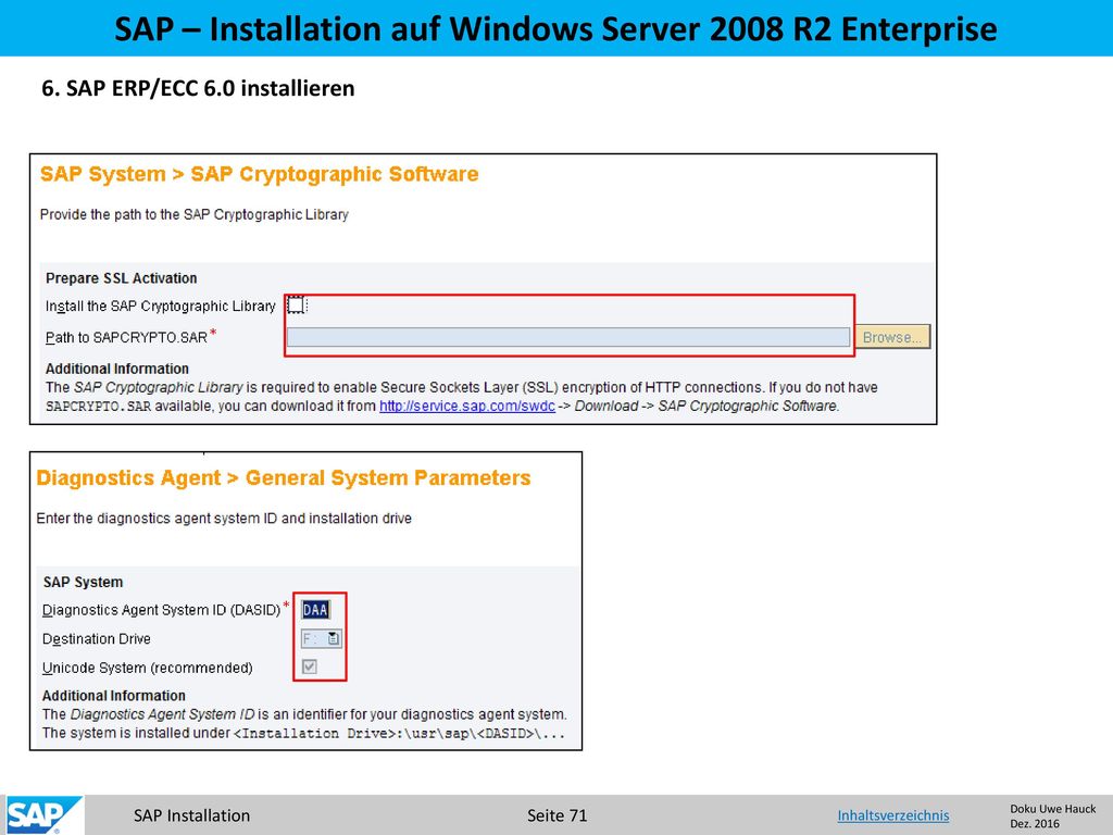 SAP – Installation auf Windows Server 2008 R2 Enterprise