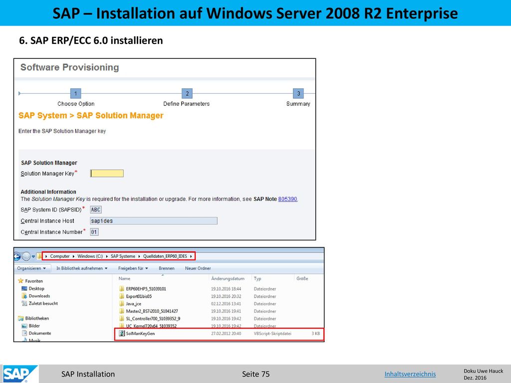 SAP – Installation auf Windows Server 2008 R2 Enterprise