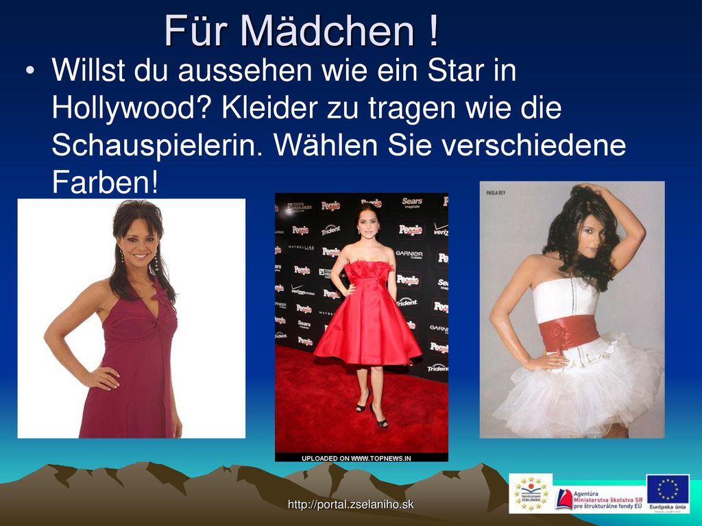 Für Mädchen ! Willst du aussehen wie ein Star in Hollywood Kleider zu tragen wie die Schauspielerin. Wählen Sie verschiedene Farben!