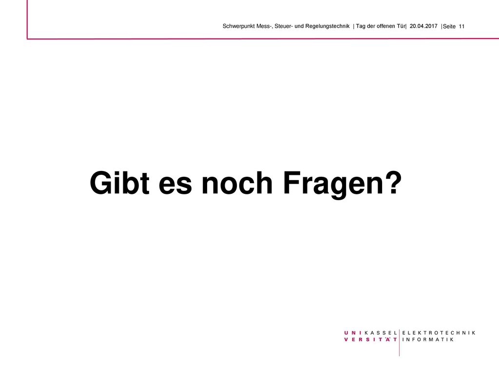 Schwerpunkt Mess-, Steuer- und Regelungstechnik | Tag der offenen Tür| |