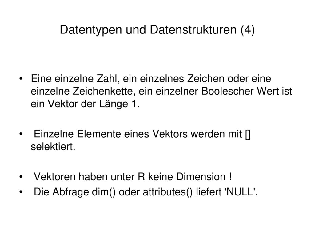 Datentypen und Datenstrukturen (4)