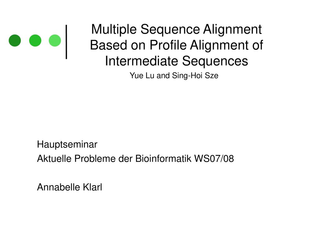 Multiple Sequence Alignment Based on Profile Alignment of Intermediate Sequences